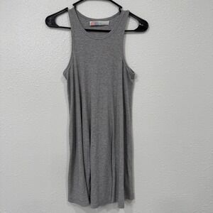 Free People FP Beach Ribbed Racerback Tank Dress Grey XS Casual Everyday Mini